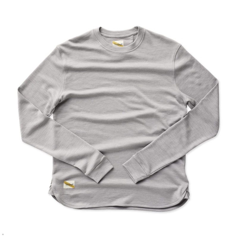 Sweatshirt Tracksmith Downeaster Crew Grise Homme France | GUC-48860393