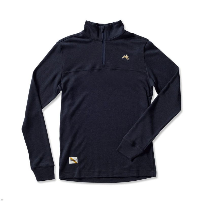 Sweatshirt Tracksmith Downeaster Bleu Marine Homme France | NPC-25644131