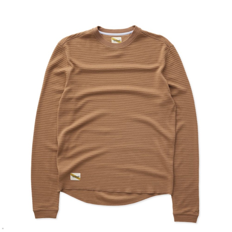 Couche De Base Tracksmith Fells Waffle Marron Homme France | RUM-20706912