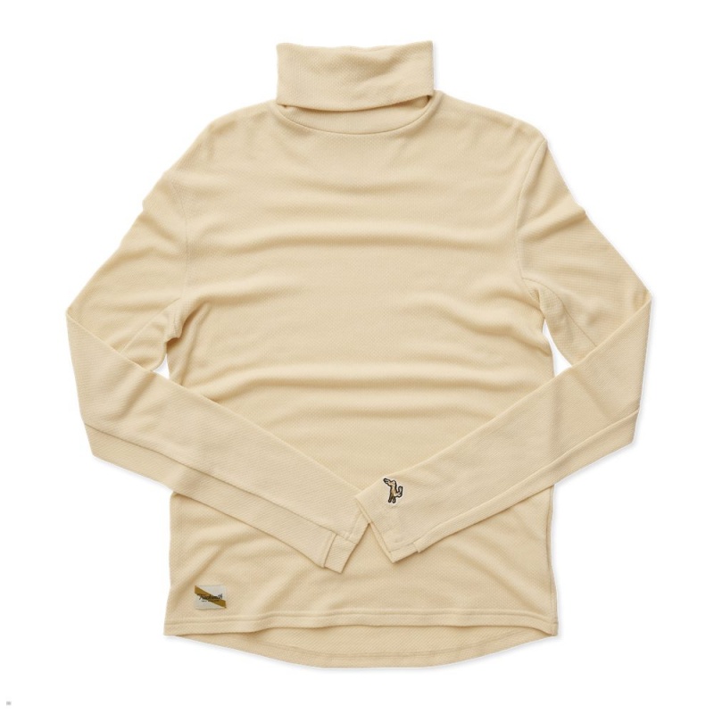 Couche De Base Tracksmith Fells Turtleneck Beige Homme France | PRC-39911280