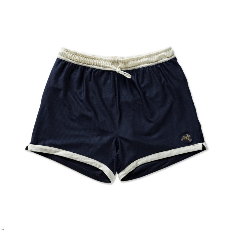 Short Tracksmith Van Cortlandt Grand Bleu Marine Blanche Homme France | QYC-80122006