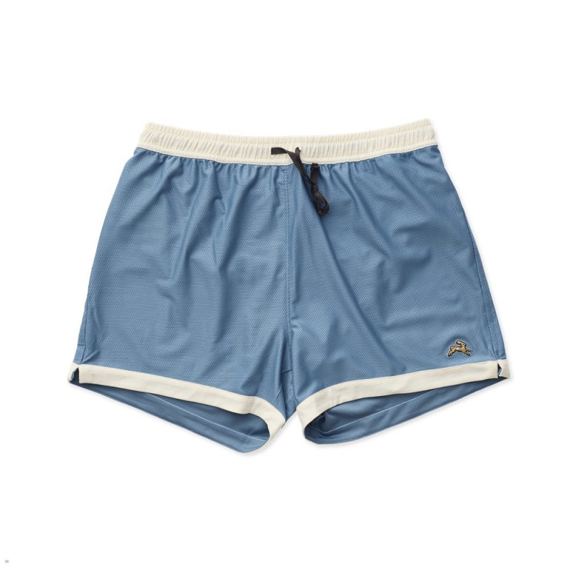 Short Tracksmith Van Cortlandt Grand Bleu Blanche Homme France | NFF-12779915