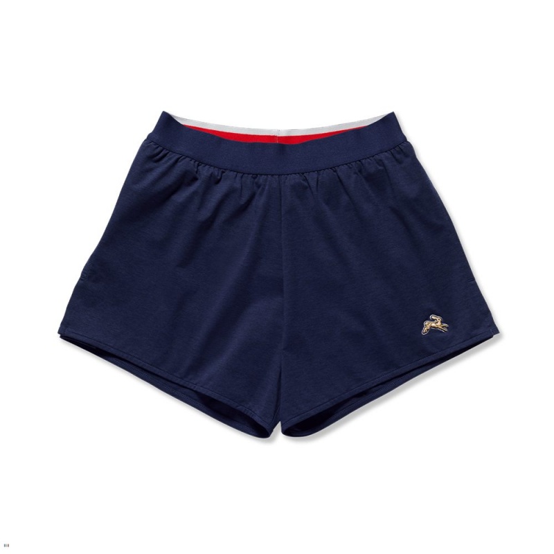 Short Tracksmith Session Speed Bleu Marine Homme France | EFD-12552709