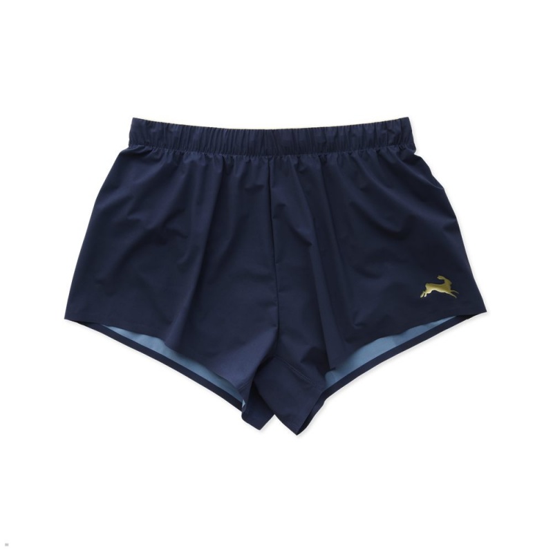 Short Tracksmith Strata Bleu Marine Homme France | PIB-36598623