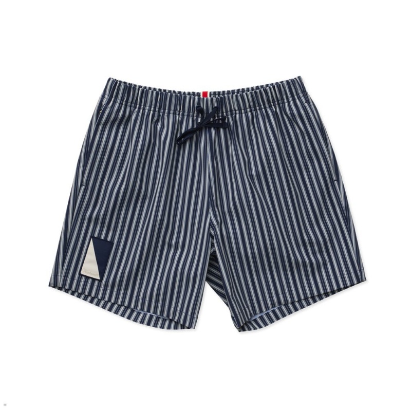 Short Tracksmith Run Cannonball Run Bleu Marine Blanche Homme France | VMA-94209089