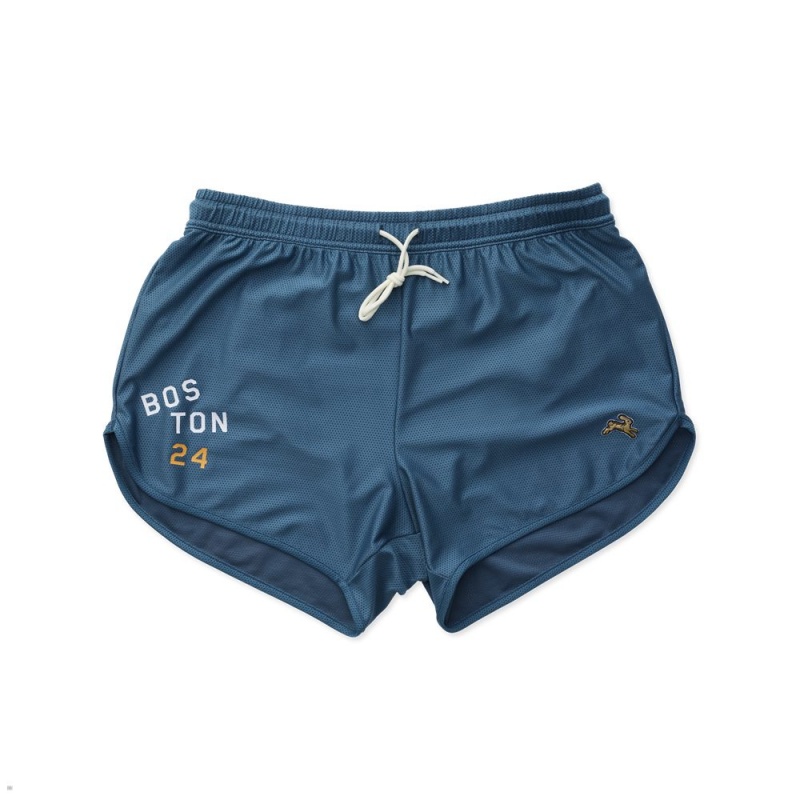 Short Tracksmith Boston Bleu Homme France | FQO-24399678