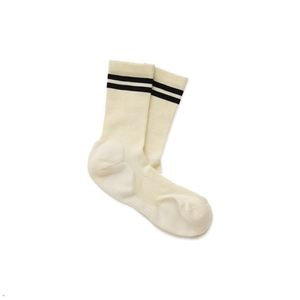 Chaussette Tracksmith Merino Tube Blanche Noir France | EWU-74469154