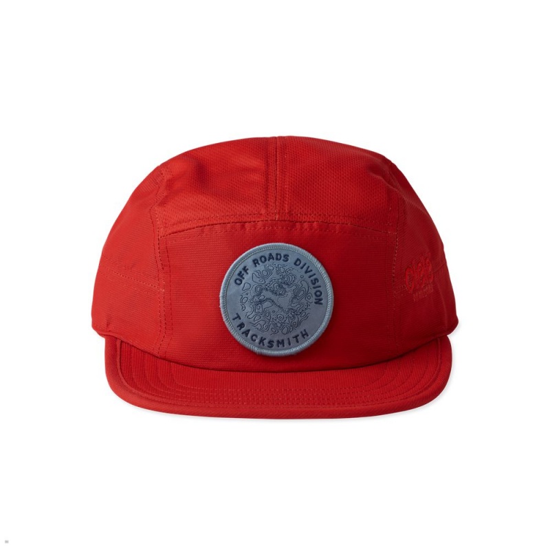 Casquettes Tracksmith Off Roads GO Rouge France | HYJ-89267058